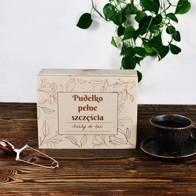 Personalizowane pudełko na herbatę - Pudełko Pełne Szczęścia
