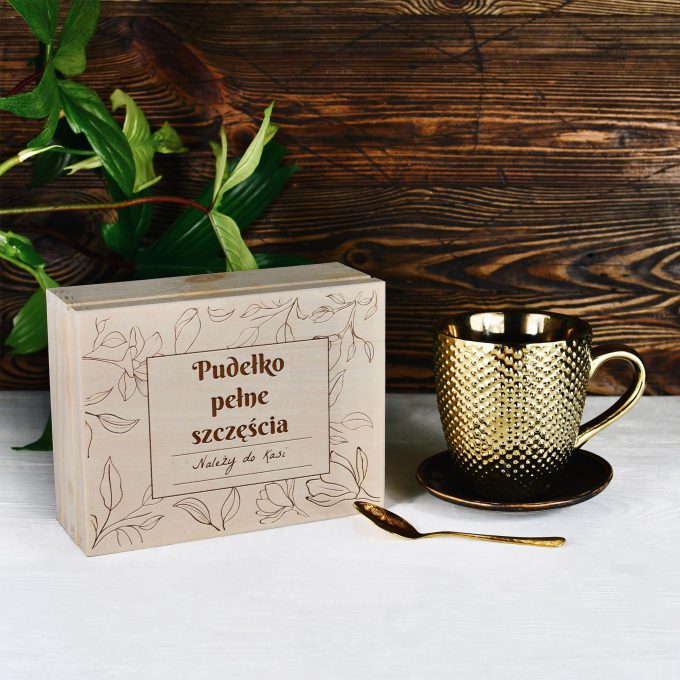Personalizowane pudełko na herbatę - Pudełko Pełne Szczęścia