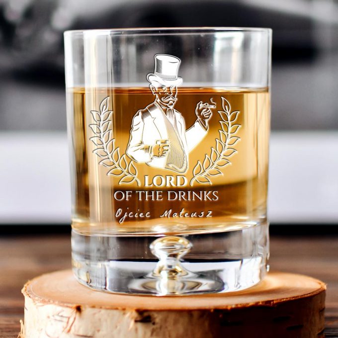 Personalizowana szklanka do whisky - Tato lord of the drinks