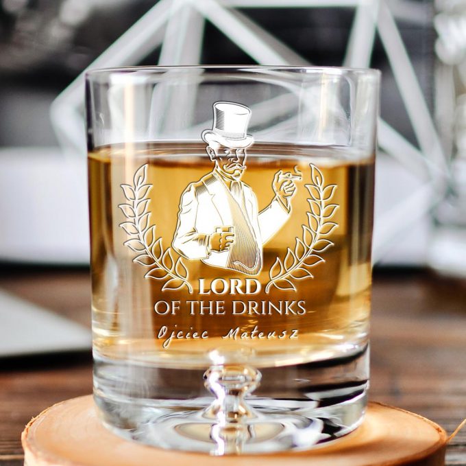 Personalizowana szklanka do whisky - Tato lord of the drinks
